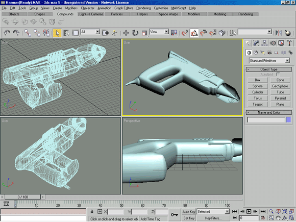 3D Studio Max: Заготовка модели Электродрели