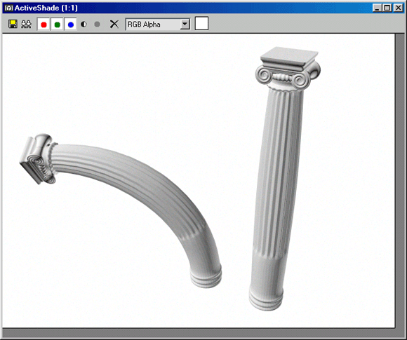 3D Studio Max: Объект «Колонна», созданный инструментом Bevel (Скос)