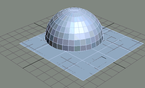 3D Studio Max: Половинный сферический сегмент, полученный методом Chop (Отсечь)