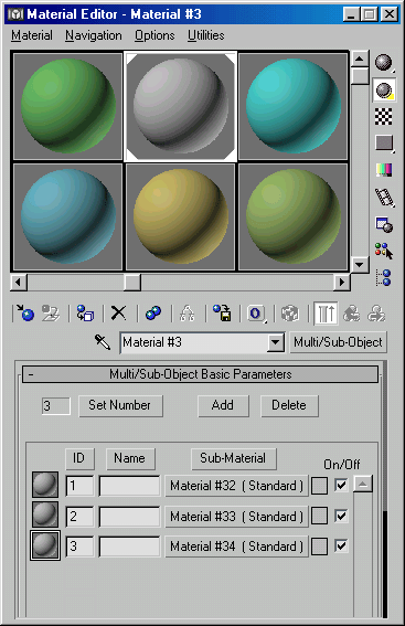 3D Studio Max: Составной материал «Цветной Мяч»