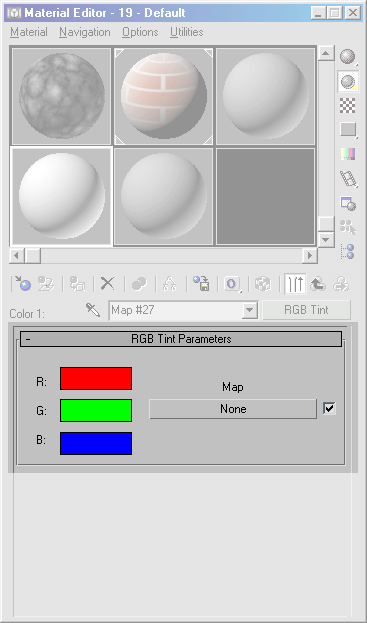3D Studio Max: Параметры Текстуры RGB Tint (Цветовой Оттенок)