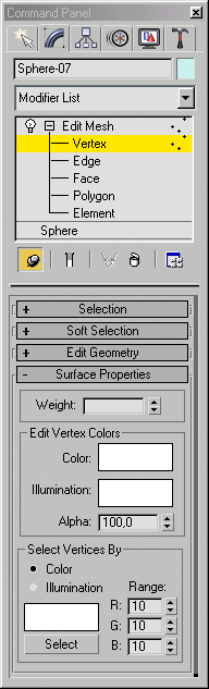 3D Studio Max: Свиток Parameters (Параметры) модификатора UVWMap (UVWКарта)