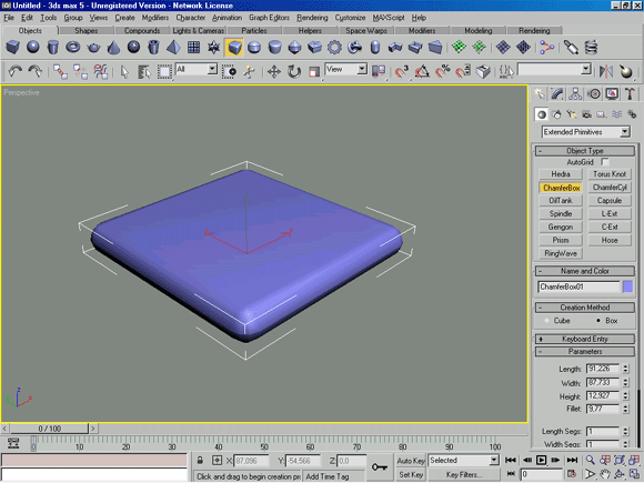 3D Studio Max: Planar (Плоское) Проецирование