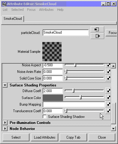 Maya: Окончательный вид дыма после редактирования параметров материала