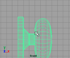 Maya: Вид дверной ручки в режиме максимальной детализации