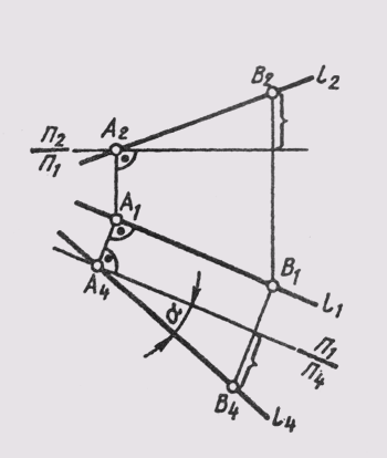 Метод замены плоскостей проекций треугольник